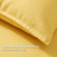 4-Piece Cotton Washed Bedding Set with Duvet Cover Flat Sheet and Pillowcases