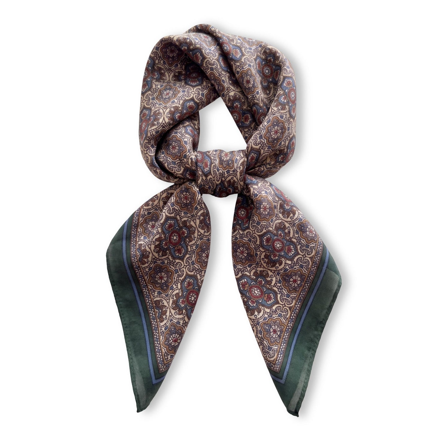 Vintage Floral Print Square Scarf Lightweight Fashion Neck Hair and Handbag Accessory 26.8¡Á26.8 Inches