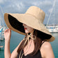 Women's Reversible Wide - Brim Sun Hat with Adjustable Chin Strap