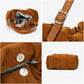 Faux Suede Hobo Shoulder Bag with Adjustable Strap Magnetic Closure and Interior Pocket