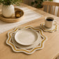 Woven Cotton Cord Octagonal Placemat and Coaster 2-Piece Set