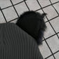 Cat Ear Knit Beanie - Faux Fur Ears with Valentine Heart Whisker Embroidery for Cute Casual Winter Wear