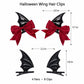 8pc Halloween Bat Wing Hair Clip Set with Satin Bows