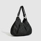 Polka Dot Hobo Shoulder Bag with Front Zipper Pocket