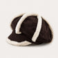 Corduroy Newsboy Cap Faux Fur Trim Baker Boy Hat Warm Casual Style