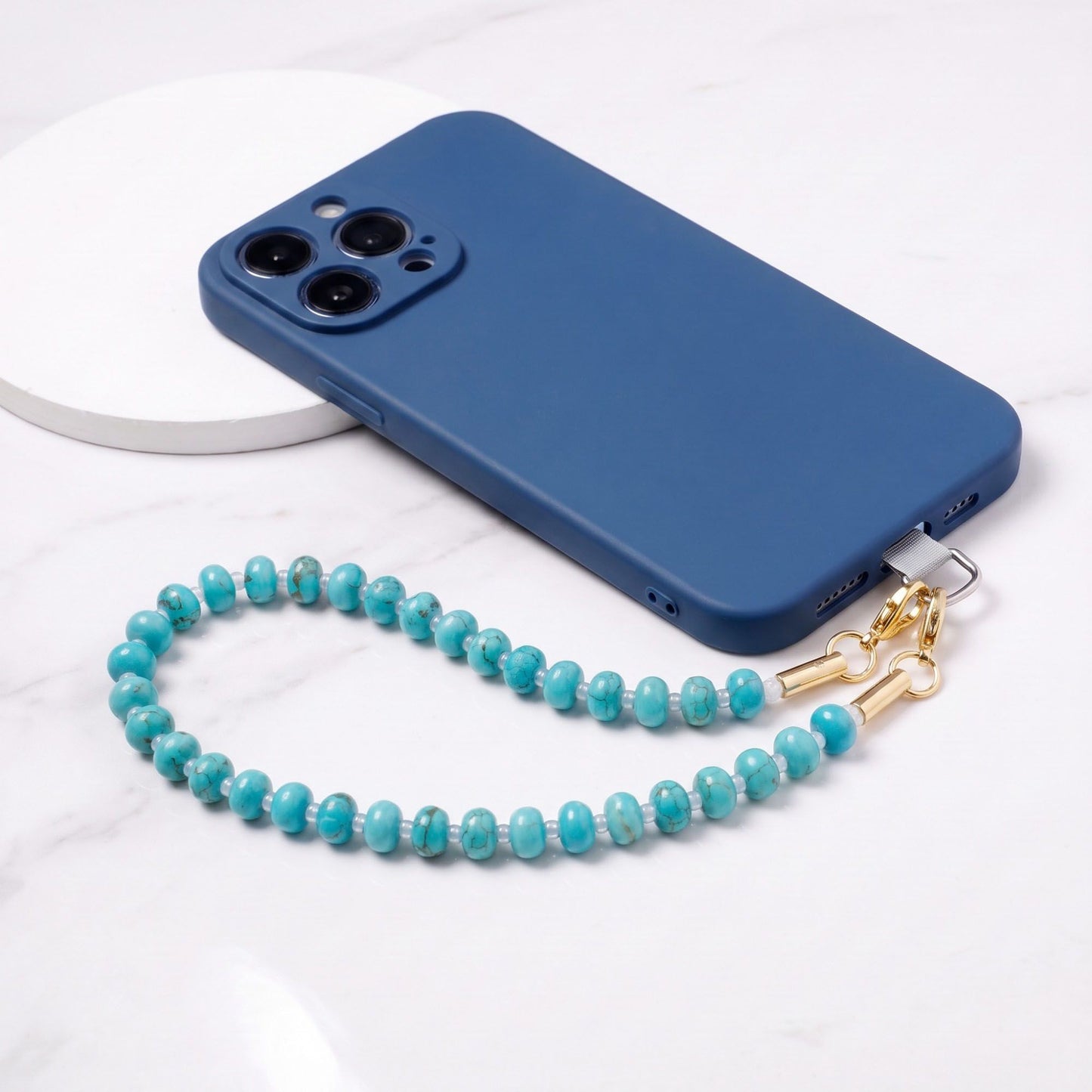 Beaded Phone Wrist Strap with Removable Clasps