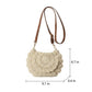Crochet Crossbody Bag with Scalloped Flap and Adjustable Strap