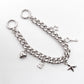 Decorative Chain Bag Strap with Charms and Ring Clasps