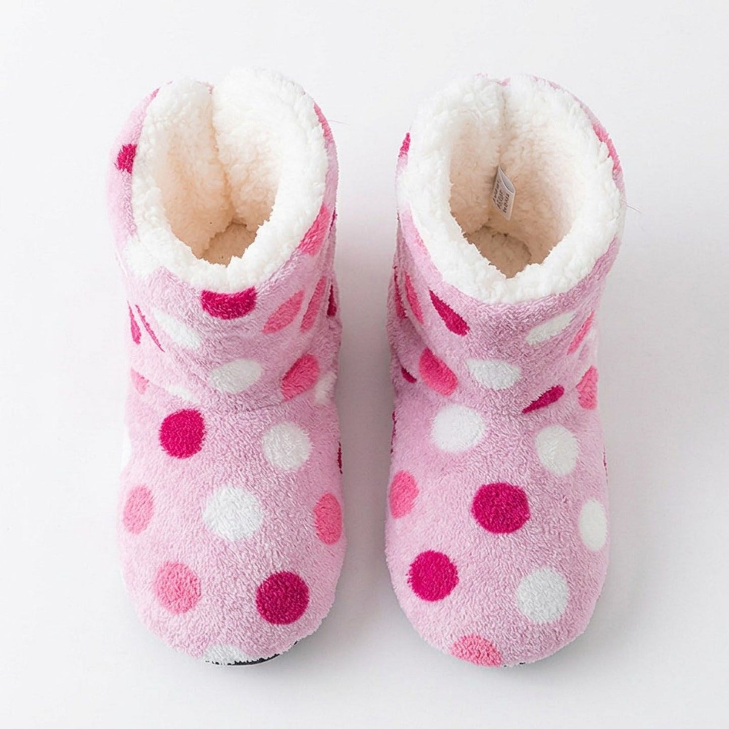 Striped Fuzzy Slipper Boots  US 5-10.5