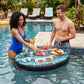 Inflatable Pool Serving Float with Cup Holders and Snack Trays