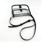 Clear Crossbody Handbag with Adjustable Strap and Buckle Flap Closure