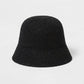 Crochet Bucket Hat with Openwork Texture and Short Brim