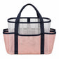 Mesh Beach Tote Bag with Multiple Outside Pockets Open Top Carry Handles for Pool Gym and Travel