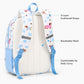 Dog Print School Backpack with Multiple Zip Pockets