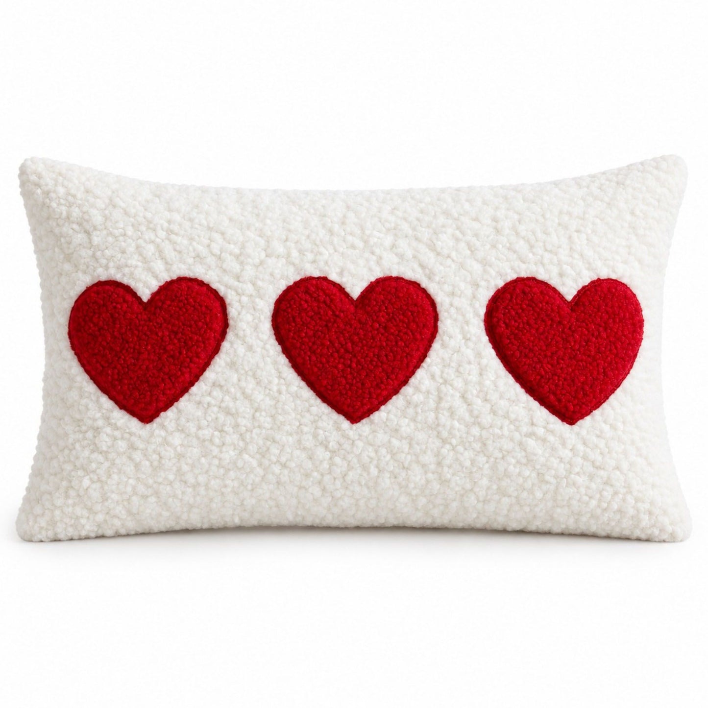Heart Tufted Decorative Throw Pillow Cover 11.8 x 19.7 in (Single Piece)