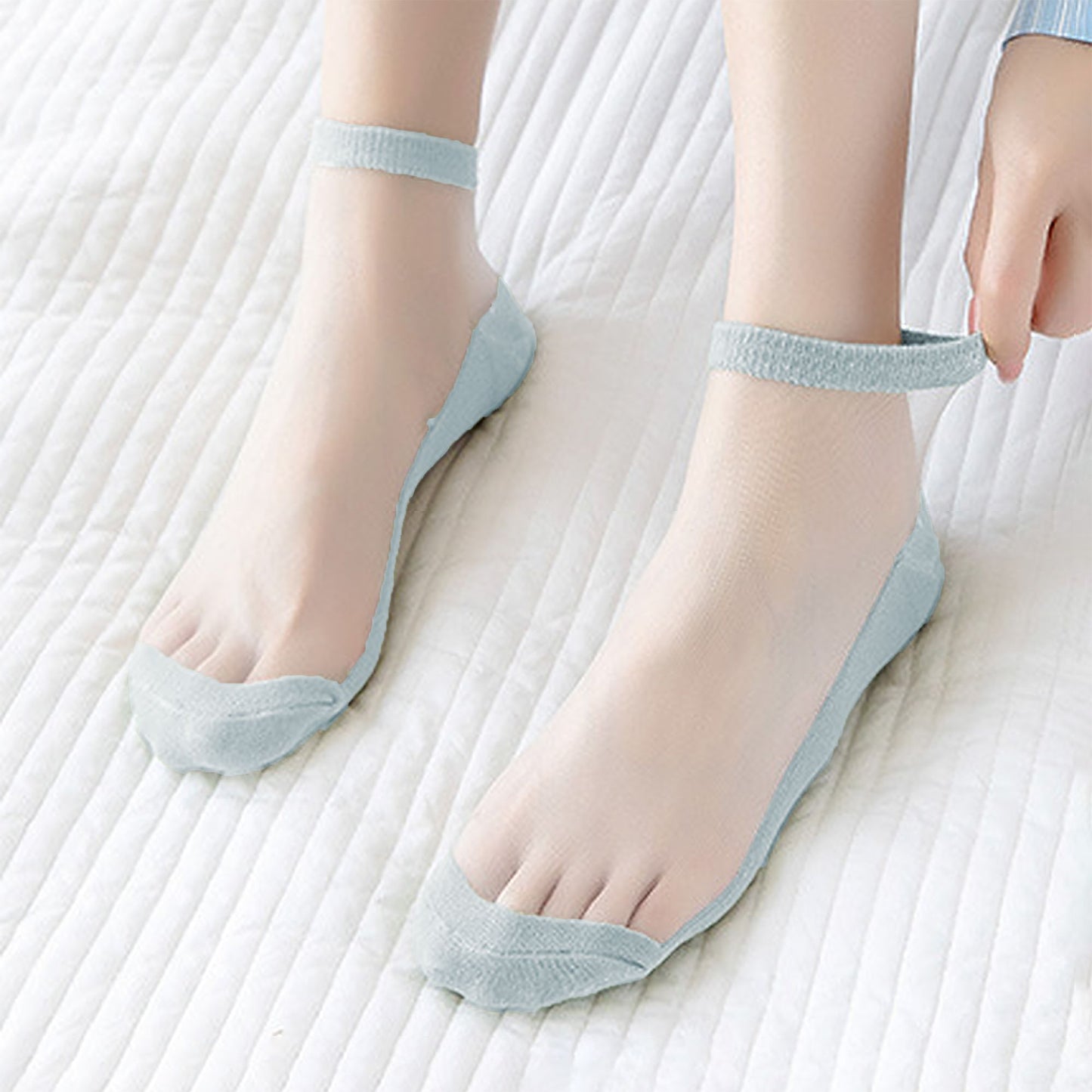 Chic Summer Thin Ankle Socks Soft for Casual 6Pk
