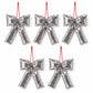 5pc Shimmering Christmas Bow Hanging Ornaments