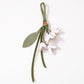 Flower Bag Charm with Leaf Detail and Loop Attachment