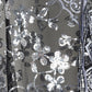Embroidered Sequin Mesh Shawl Wrap Sheer Floral Scarf Scalloped Edge