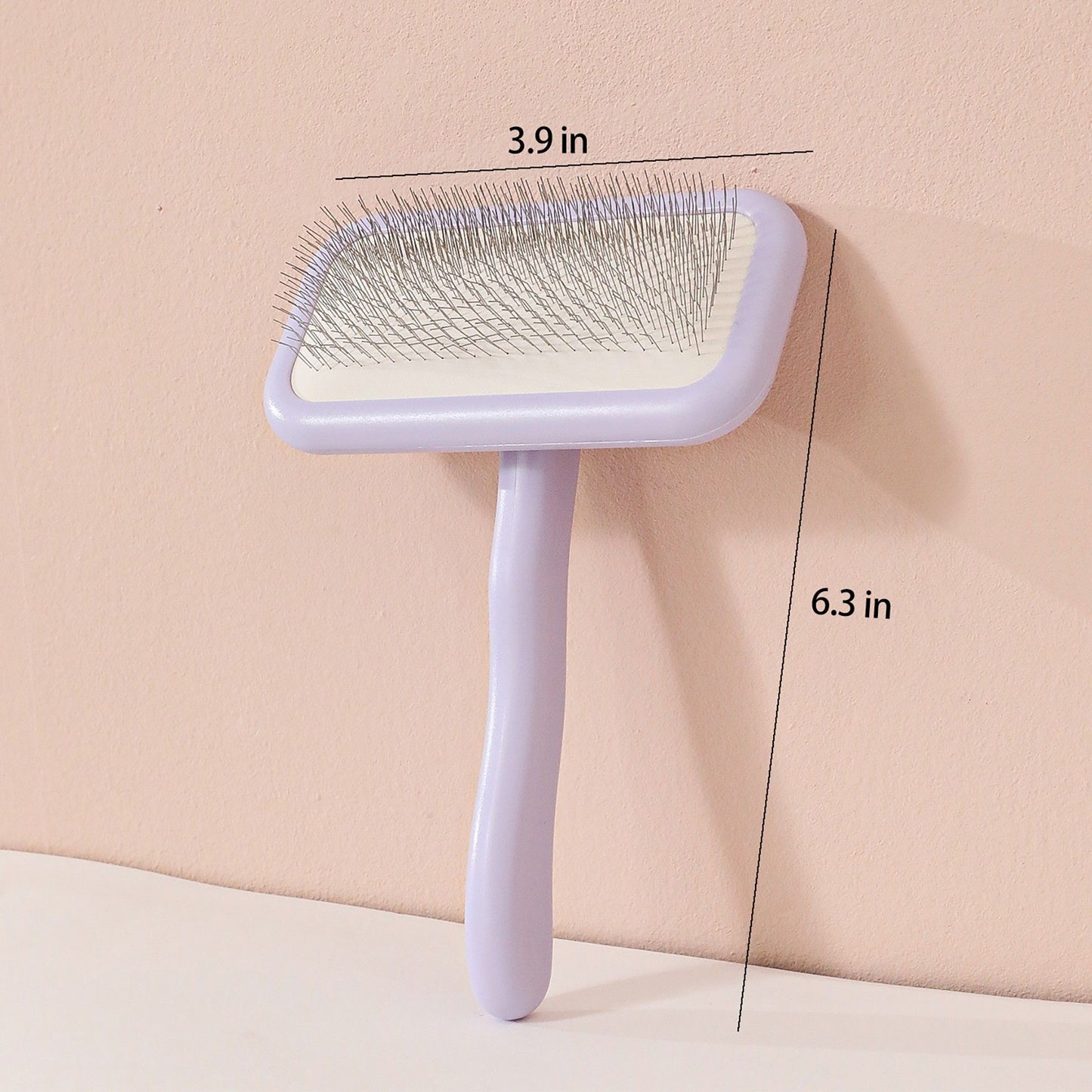 Pet Slicker Brush for Dogs and Cats with Comfortable Handle and Metal Bristles Grooming Tool