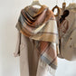 Plaid Tassel Trim Faux Cashmere-Like Winter Warm Scarf - 77IN¡Á26IN