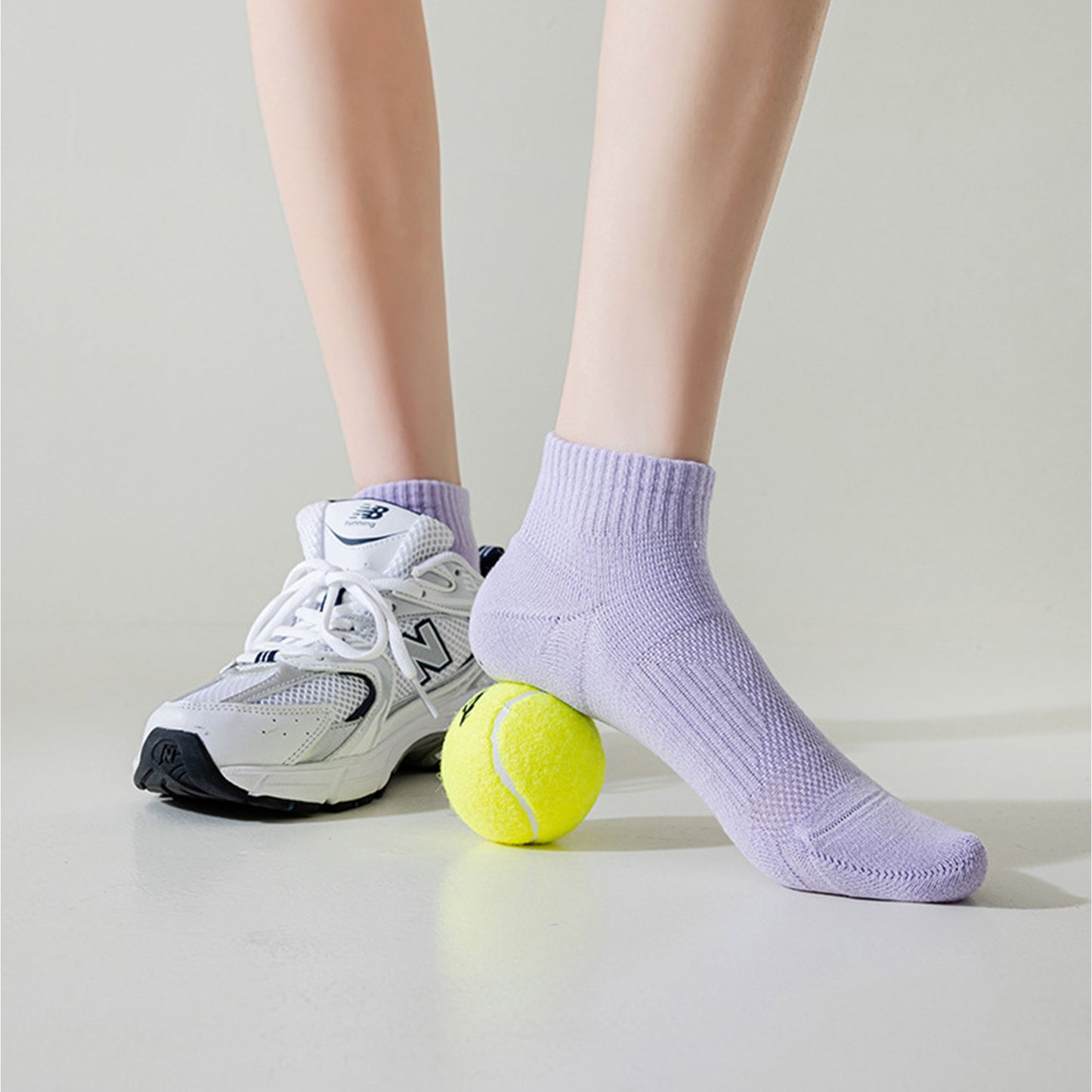 3 Pairs Women's Ankle Athletic Socks Soft Cotton Cushioned Breathable Design with Ribbed Cuffs for Active Casual Wear