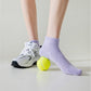 3 Pairs Women's Ankle Athletic Socks Soft Cotton Cushioned Breathable Design with Ribbed Cuffs for Active Casual Wear