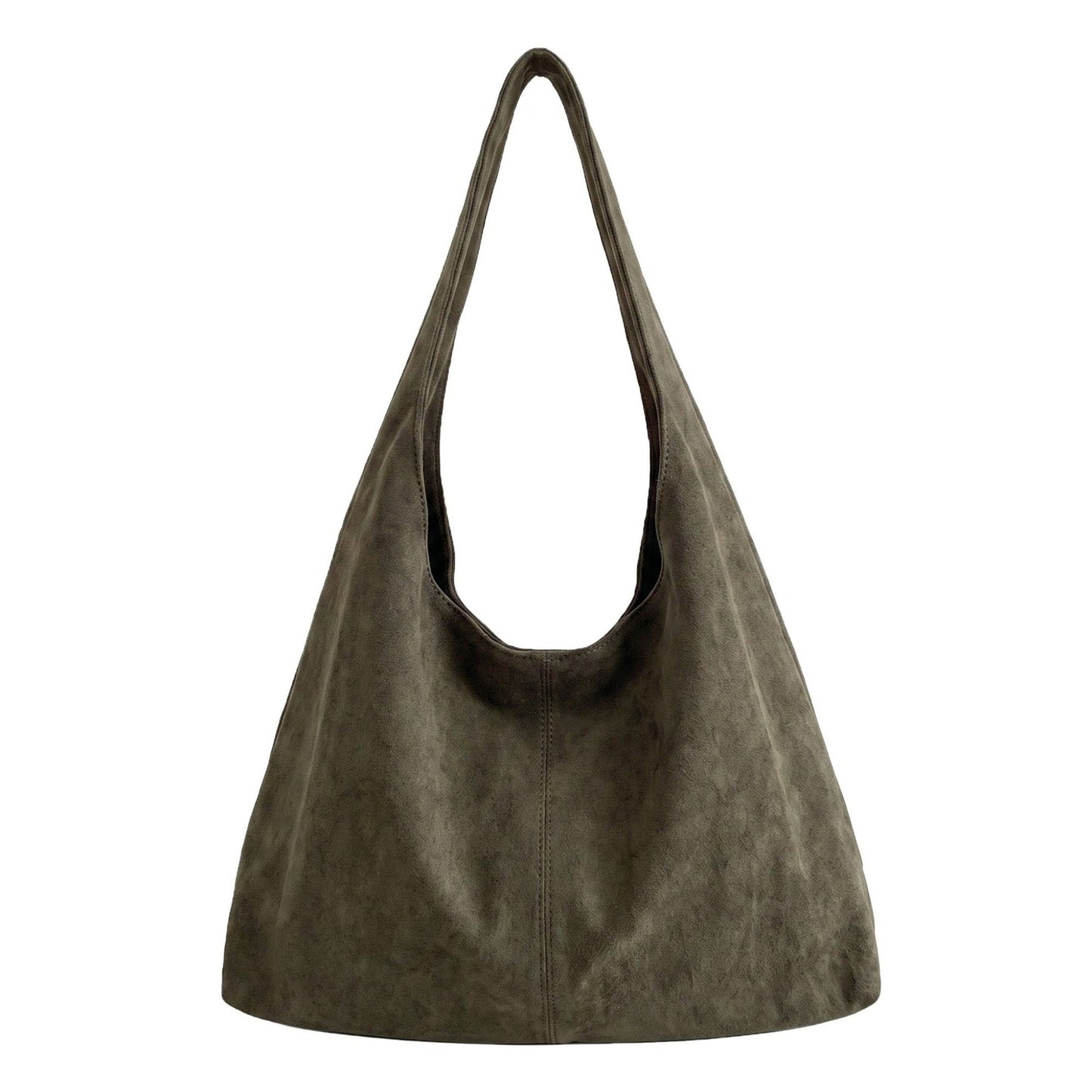 Faux Suede Hobo Shoulder Bag Large Soft Slouchy Tote