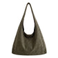 Faux Suede Hobo Shoulder Bag Large Soft Slouchy Tote