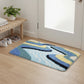 Tufted Floor Mat with Leaf Pattern Non Slip Backing Soft Plush Decorative Indoor Entryway Bathroom Rug