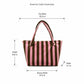 Striped Terry Cloth Tote Bag Roomy Beach and Travel Shoulder Carryall