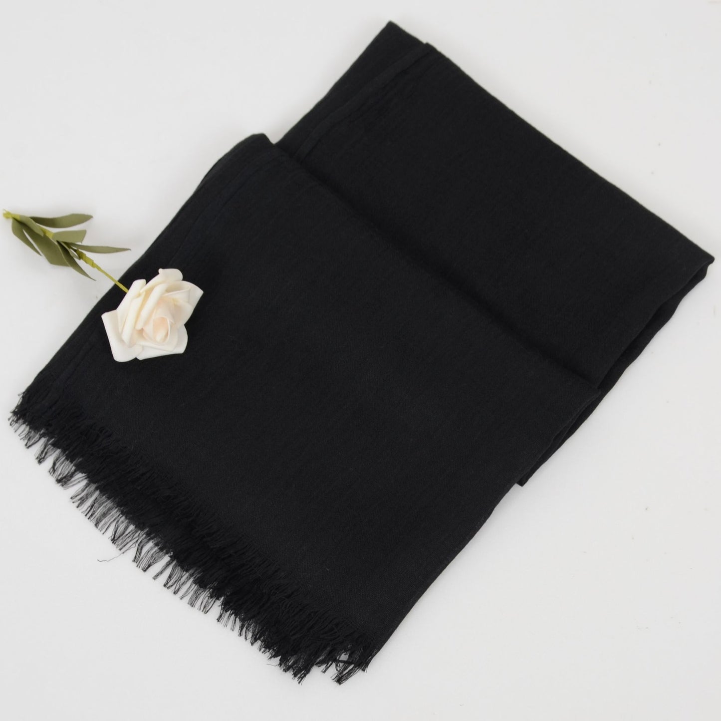 Lightweight Solid Cotton Linen Scarf 78 Inches