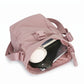Water Resistant Nylon Crossbody Bucket Bag Adjustable Strap Multi Pocket Everyday Travel Bag