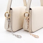 Rhinestone Heart Link Bag Chain & Charm Set 2 Pair