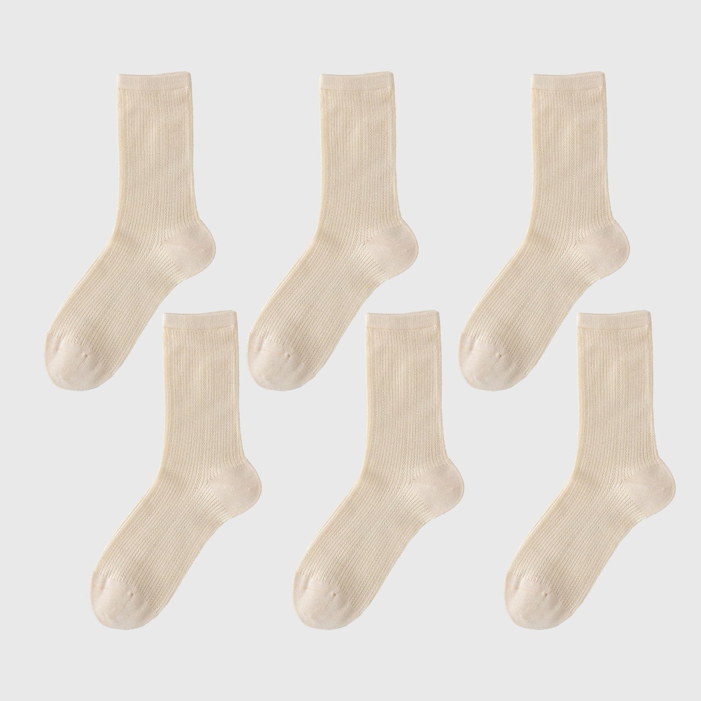 Summer Ribbed Ankle Socks 6Pk