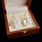 Women's Crystal Floral Drop Earrings with Textured Petal Accents and Sparkling Rhinestone Details
