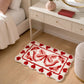 Bow and Heart Shaped Bath Mat Nonslip Accent Rug 15.7 x 23.6 Inches