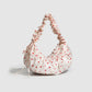 Polka Dot Ruched Shoulder Bag with Soft Slouchy Shape