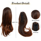 12-Inch Claw Clip Ponytail Extension for Curly Hair-Natural-Looking Longer Ponytail Attachment