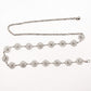 Floral Metal Chain Belt with Adjustable Link and Drop Detail 45.5in