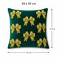2 Pack Christmas Tree Bow Embroidered Velvet Pillow Covers