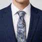 Men's Paisley Tie Gift Set with Matching Pocket Square Cufflinks and Silver Tie Clip