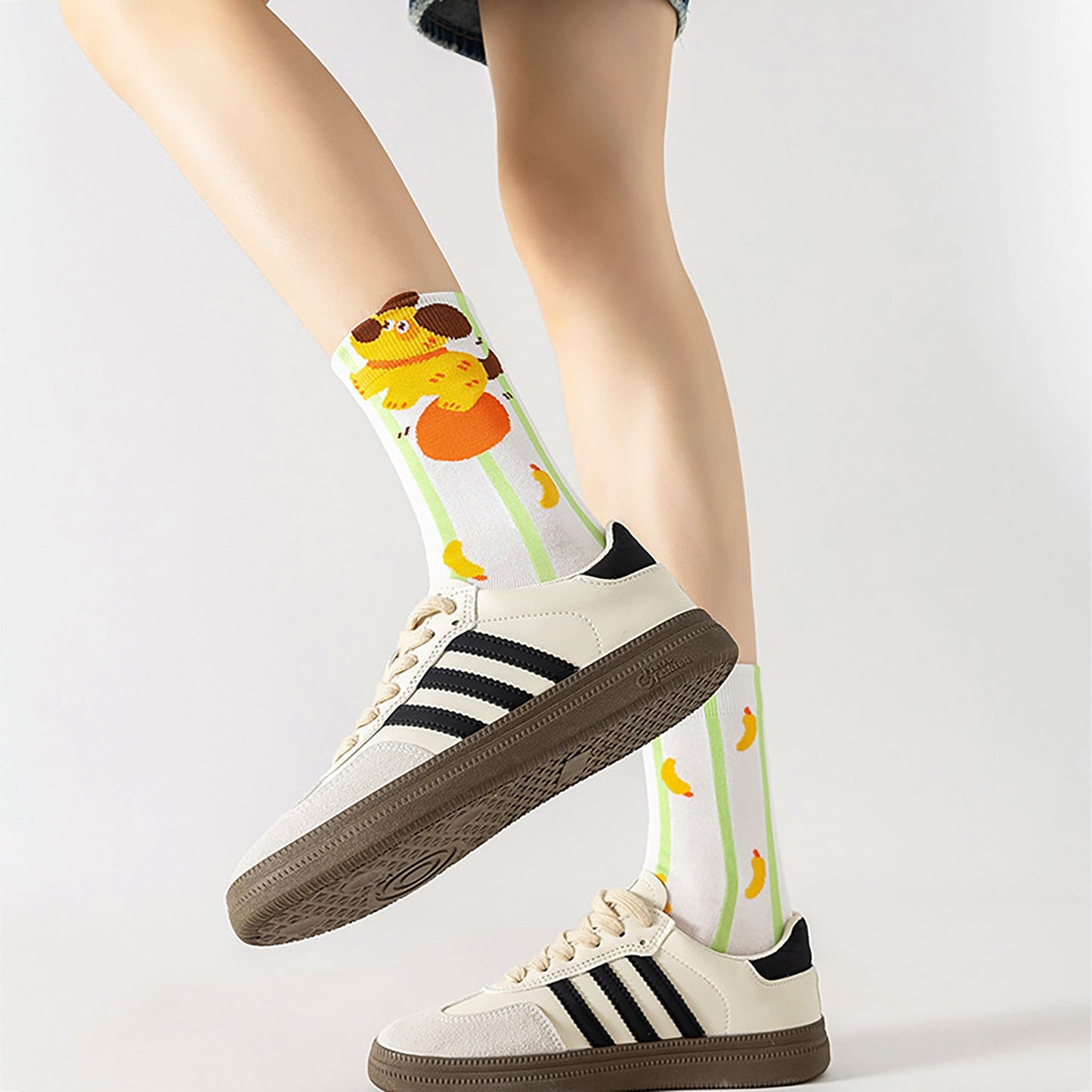 6pk Striped Ankle Socks - Cute Print Pattern Casual Socks for Daily Wear