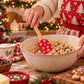 Christmas Silicone Spatula with Wooden Handle for Baking and Cooking