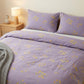 3-Piece Cotton Bedding Set with Duvet Cover and Pillowcases Soft Washed Fabric Botanical Print Design