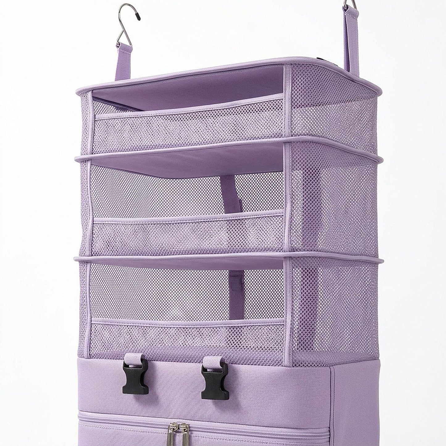 Hanging Travel Packing Organizer with Shelves and Hooks