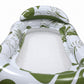 Pink Floral Inflatable Pool Lounger with Mesh Center