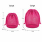 2-Pack Mesh Drawstring Shower Bags, Large and Small Travel Organizer Set