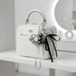 8 Ball Dice Charm Keychain with Headphone Pendant Ribbon Tassel Bag Charm Key Ring Accessory