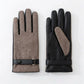 Plaid Winter Gloves with Wrist Strap and Full Finger Design